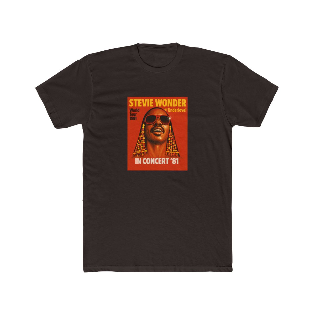 Stevie Wonder Shirt, RARE, Hotter than July, Concert Poster! Songs in the Key of Life, Michael, Janet, Rhythm, 70s, album, mayfield - alternate angle 2, merchandise