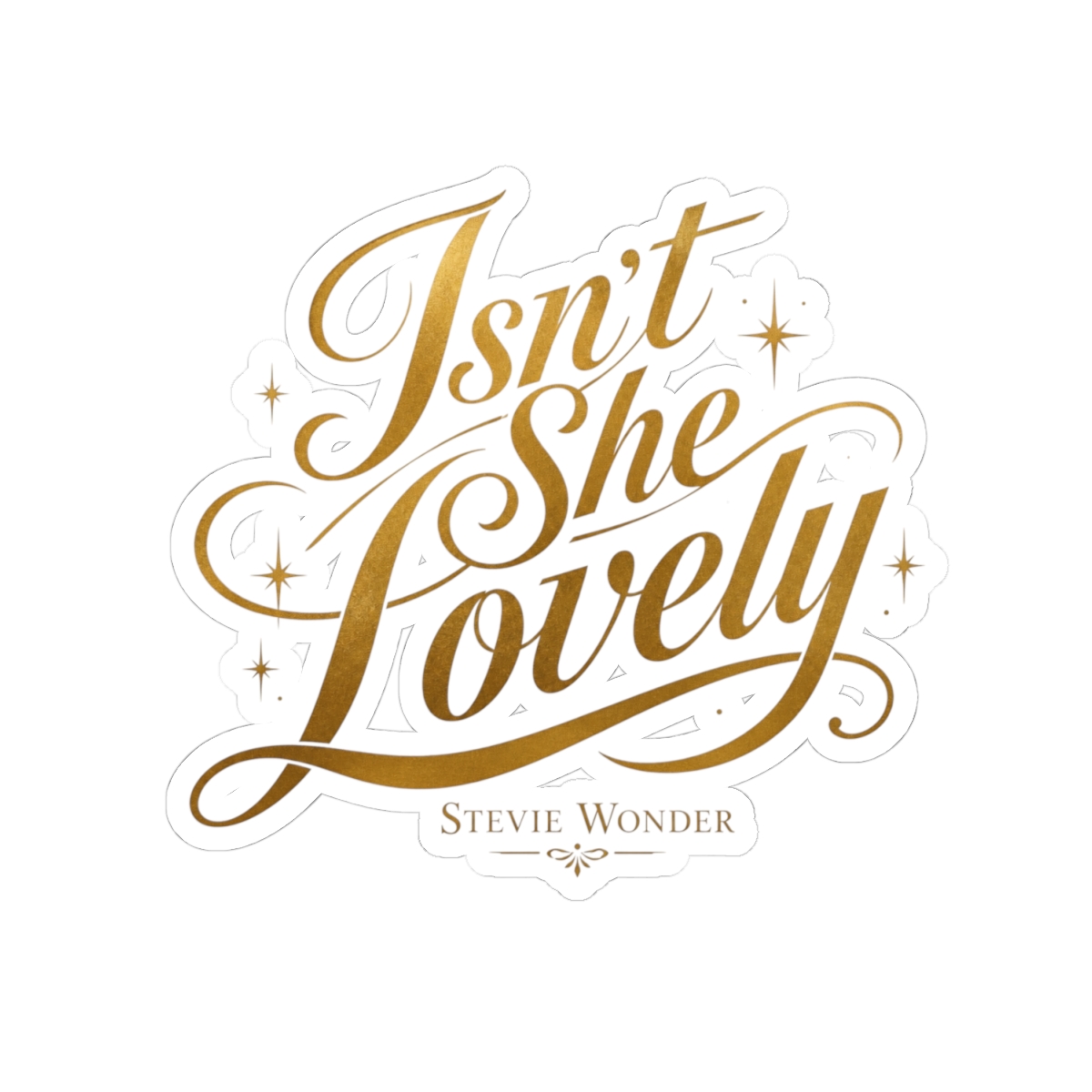 Stevie Wonder "t She Lovely" Sticker - alternate angle 2, merchandise