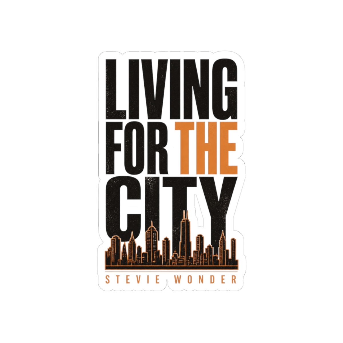 Stevie Wonder "Living for the City" Sticker - alternate angle 1, merchandise