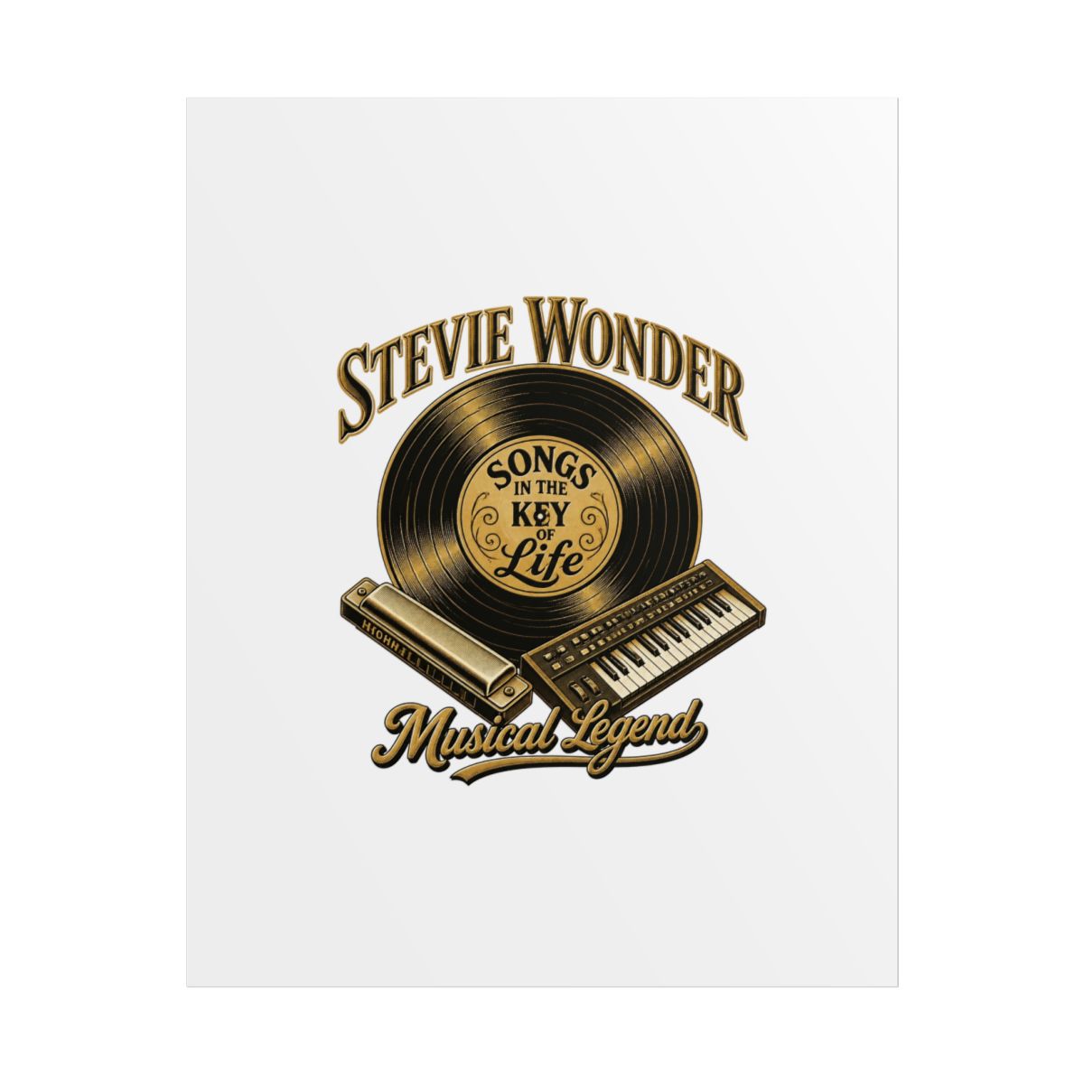 Stevie Wonder "Songs in the Key of Life" Poster