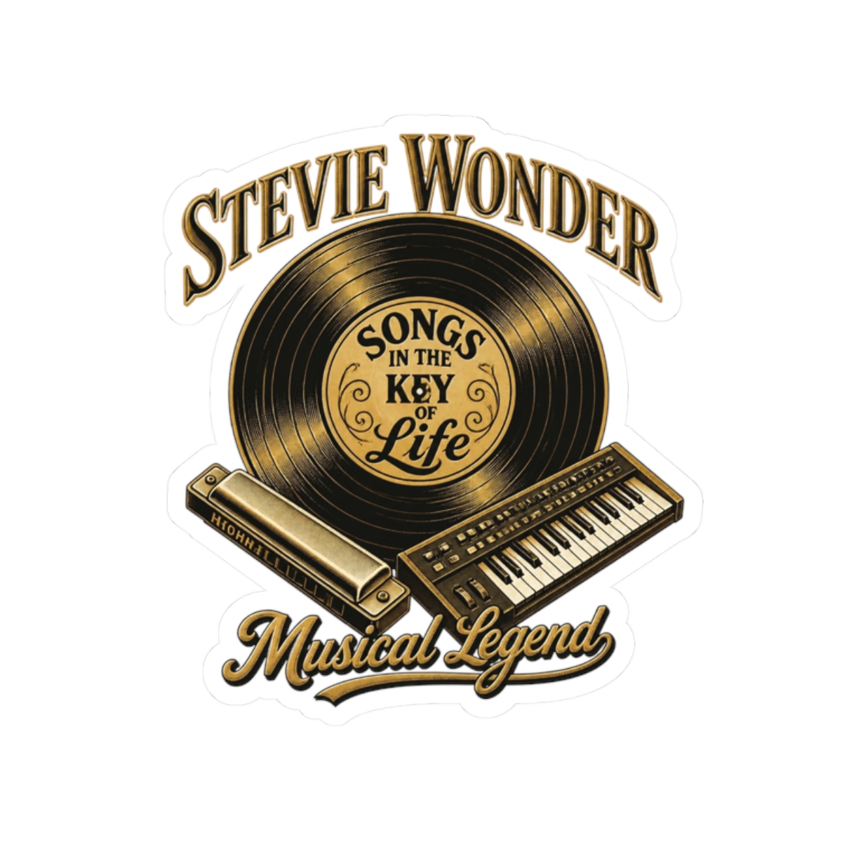Stevie Wonder "Songs in the Key of Life" Sticker - Official Stickers merchandise
